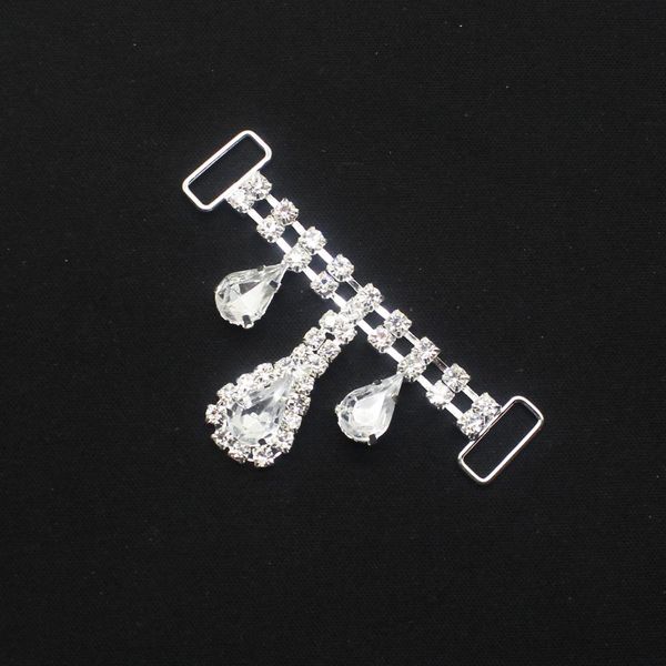 

zmasey продажа цены новое поступление 2 шт. / лот кристаллическая пряжка металлическая цепь для купальников rhinestone bikini connector mix, Black