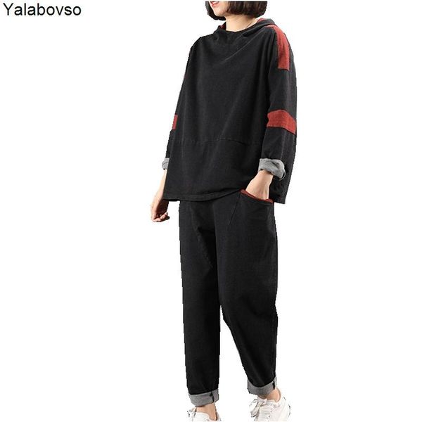 

women's tracksuits 2021 autumn loose large size casual sports suit two-piece set tracksuit women two piece outfits o neck tees, Gray
