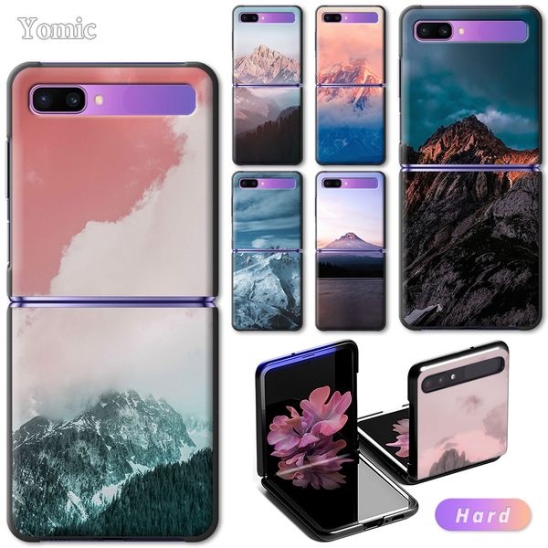 

жесткий чехол для samsung galaxy z флип 6,7" black мобильный телефон сумка обложка mountain peak forest zflip 5g pc сегментированные защиты
