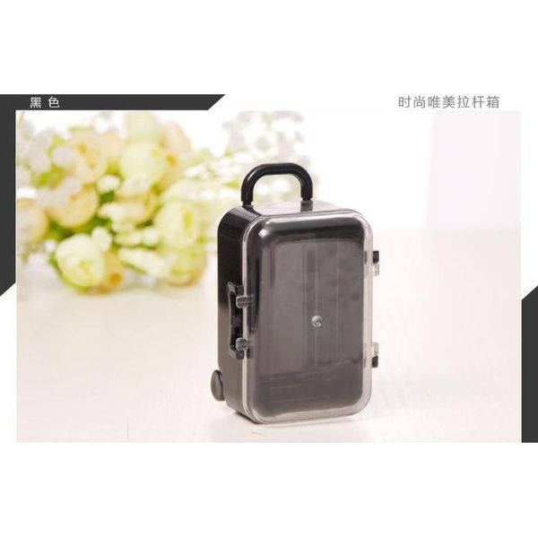 

wedding favor box acrylic plastic clear mini rolling travel suitcase candy box baby shower wedding favors par jllipw yummy_shop