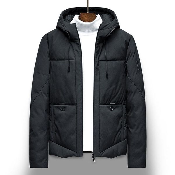 

korean men's short handsome winter jacket cotton kg-279, Black