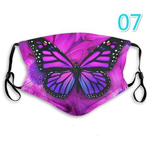 

uswv4u fashion face supplies cute butterfly print dustproof anti smog adjustable washable reusable protective mask cycling masks 9 n