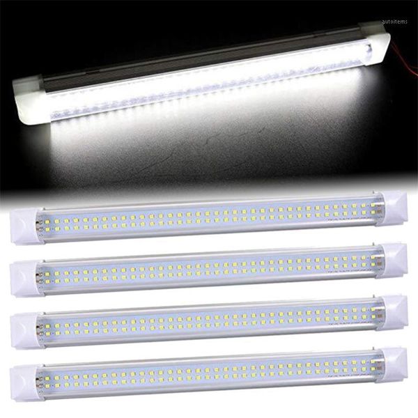 

1pc 2-85v 72 led car interior white strip light bar car interior lamp with on/off switch for lorry truck caravan camper boat1