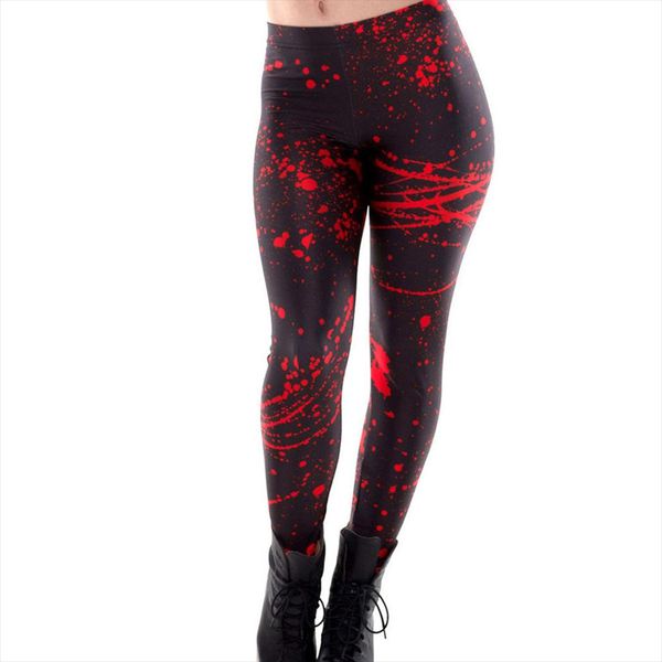 

womens halloween leggings print high waist yo ga running sports pants joggng ladies workout fitness legging sweatpants trousers, Black