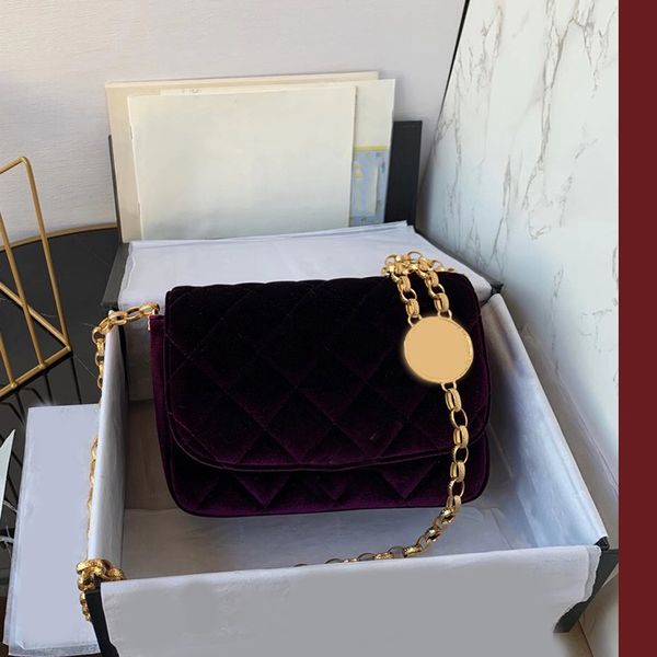 

7a high-end custom quality classic lady crossbody bag the latest velvet drill ball can adjust the length of shoulder strap