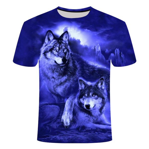 

men wolf cool animal 3d print shirts hippie oversized plus size men clothing
