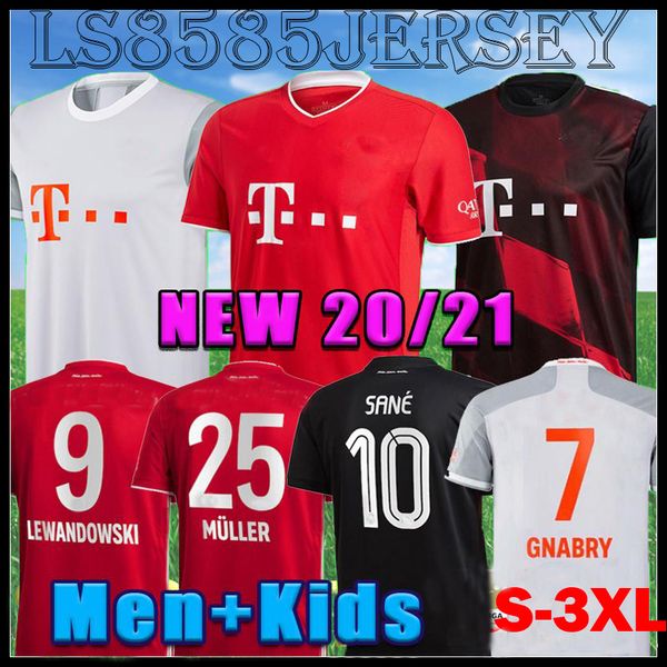 

s-3xl bayern 20 21 soccer jerseys 10#sane lewandowski hernandez home gnabry 2020 2021 away third football shirts 120th anniversary jerseys, Black;yellow