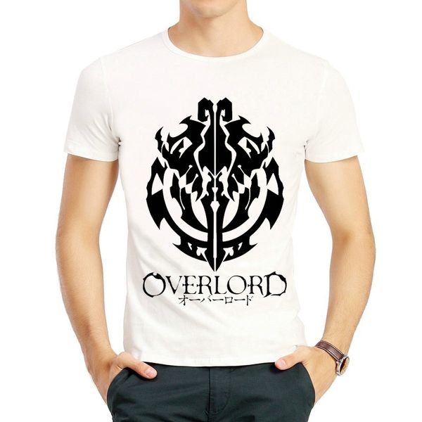 

overlord fashion teenages round neck anime overlord logo letters for men white printed hoodie designers t shirts sweatshirt