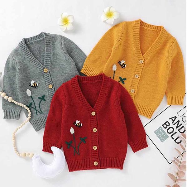 

girls autumn toddler jacket handmade embroidery knit cardigan girl coat infant baby sweater 1029, Blue;gray
