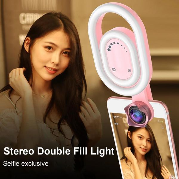 

flash heads mobile live spotlights face-lifting self-timer hd wide-angle lens fill light phone beauty