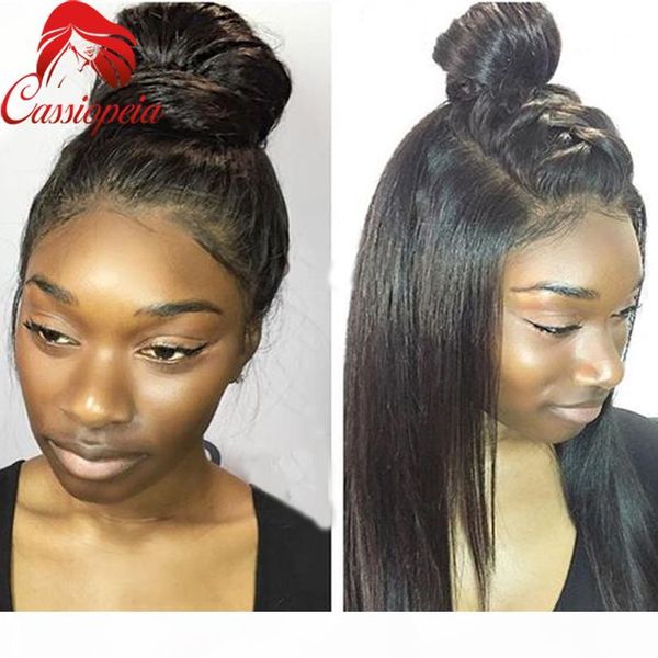 

8a straight wigs unprocessed most popular glistening stright brazilian lace front wig pure huaman virgin hair for black women ing, Black;brown