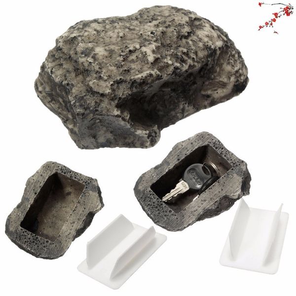 

hidden storage box stone keybox collection key anti lose device housewear furnishings garden decoration 9cm uu
