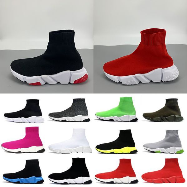 

platform mens womens paris speed sock shoes black white red men women knitted stretch fashion runner trainer sneakers boots running shoes