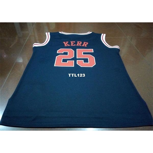 

vintage men # 25 steve kerr arizona wildcats college jersey navy blue or customized name and jerseyembroidery jersey, Black