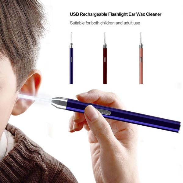 USB Ricaricabile Torcia Earpick Ear Wax Cleaner