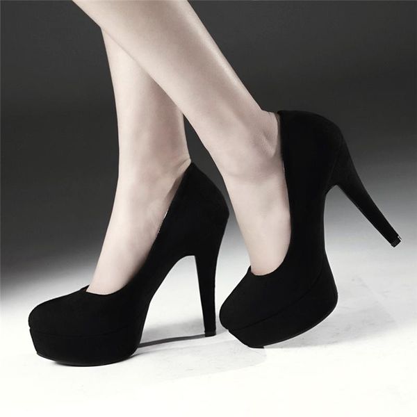 

autumn fashion high heels shoes woman flock platform pumps women shoes blue red black heels wedding party office