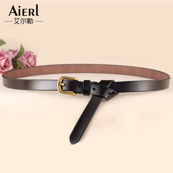 

lady black simple all kinds of south korea leather small belt women fashion decoration korean trouser band students, Black;brown