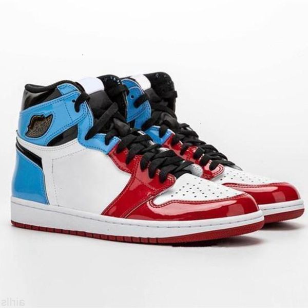 

1 high og fearless basketball shoes university red blue white authentic 1s unc chicago men sports sneakers