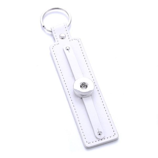 

new leather snap button keychains diy 18mm snap keyring lanyard holder keychain fit 18mm 20mm snap buttons jewelry q bbybru
