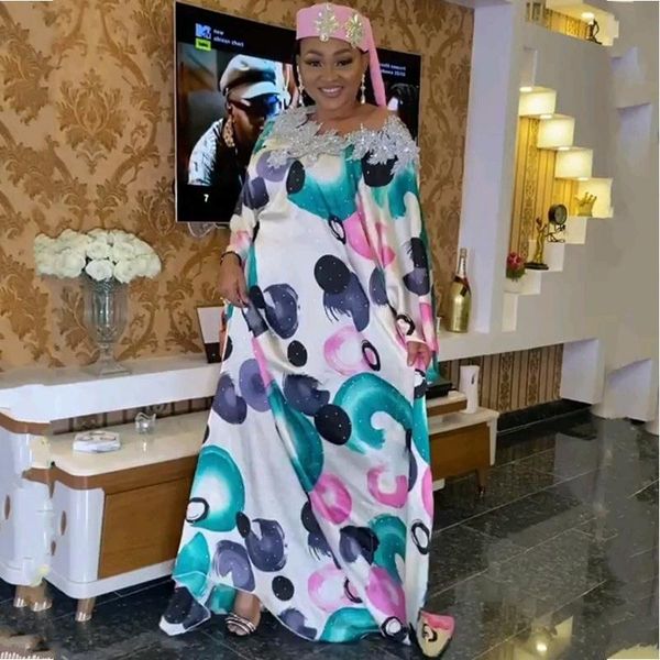 

african dresses for women long maxi dress 2021 size printed kaftan silk dress fashion kaftan women african clothes, Red