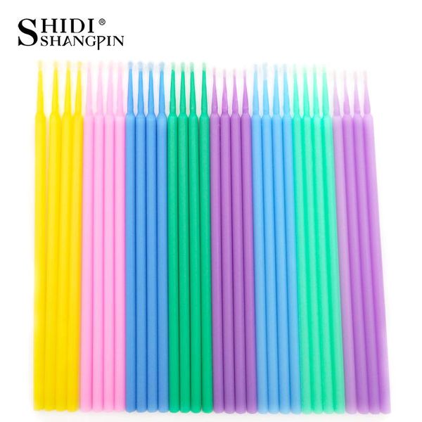 

100 pcs disposable make up eyelashes mini individual lashes applicators mascara brush lash extensions cotton swab makup tools bbyenj