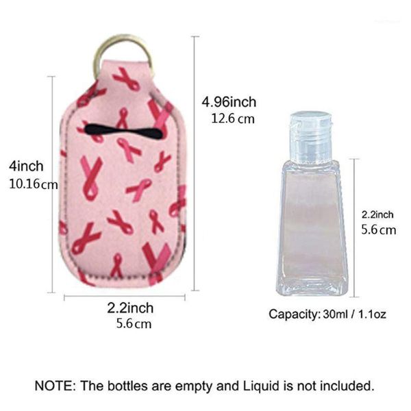 

keychains 30ml flip cap reusable bottles keychain carrier hand sanitizer holder1, Silver