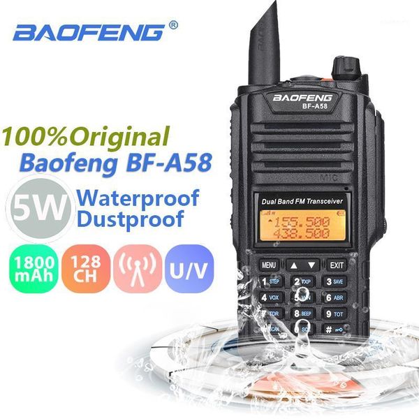 

baofeng bf-a58 walkie talkie ip67 marine waterproof uhf vhf dual band two way radio station transceiver ham radio baofeng bf a581