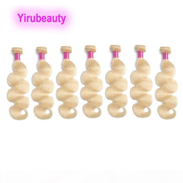 

yirubeauty brazilian virgin hair 10 bundles blonde 613# 100% human hair wefts body wave 10pcs one lot dyeable hair products 613, Black