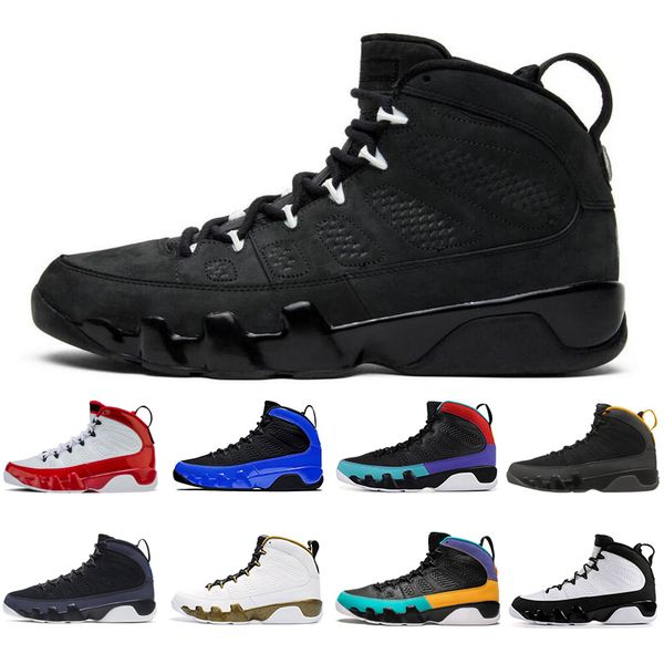 

new university gold 9 9s jumpman baskteball shoes racer blue gym red countdown pack mens trainers sports sneakers size 7-13, White;red