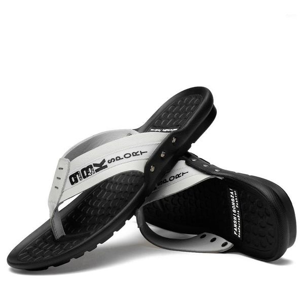 

rubber leather sandals-men cuir men sandalen herren size uomo de sandalia playa sandles masculina summer man 2020 big homme ete1, Black