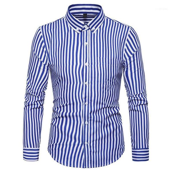 

newly men striped shirts long sleeves slim fit thin casual for spring11, White;black