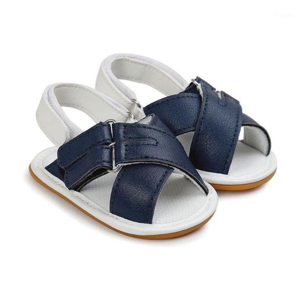 

first walkers born baby shoes infant toddler buckle cross beach rubber soled summer for 0-18m 517d1
