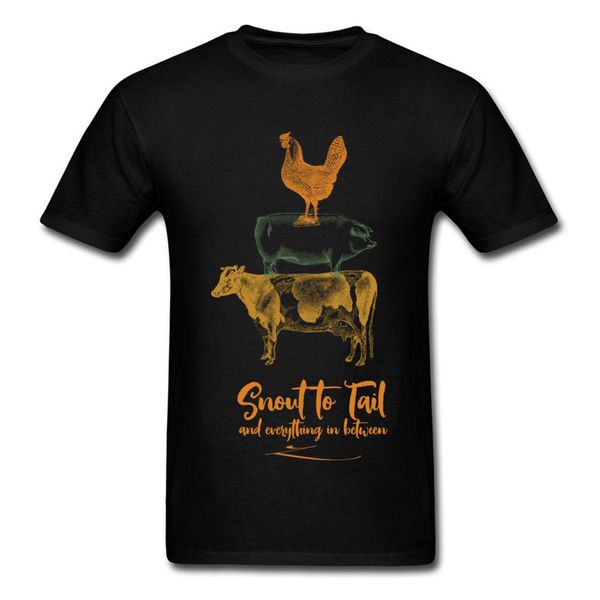 

snout to tail 2018 cow pig rooster print fashion black farm animals novelty xxxl sweatshirt sport hooded sweatshirt hoodie t shirt