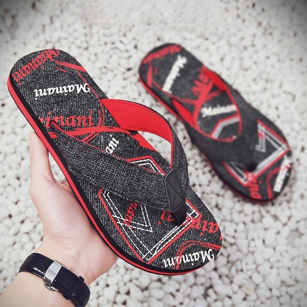

cool flip flops men slippers summer shoes flat mens beach slippers male holiday shoes soft thick sole ka1281 t200408, Black
