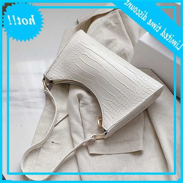 

alligator pu leather baggage summer bags for women 2021 trend small shoulder bag hobo purses luxury designer there