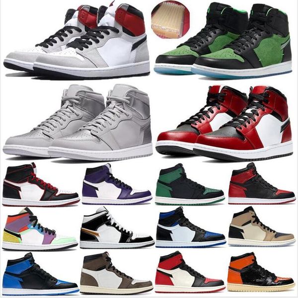 

jumpman 1 travis 1s satin snake new basketball shoes mens womens sneakers milan mid chicago toe air fearless retro crimson tint trainers