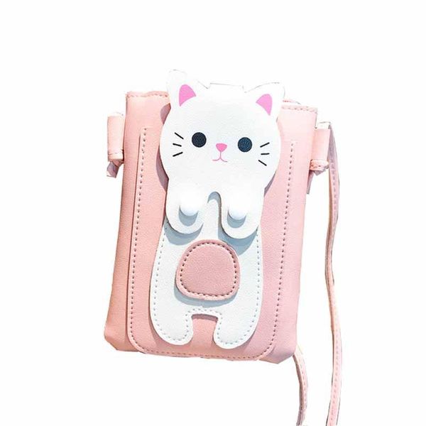 

новая мода мультфильм портативный мобильный телефон сумка висит шеи pu нулевой кошелек mini перекос через ретро одного плеча сумку