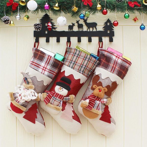 

christmas decorations santa claus socks gift bag tree decoration pendant bag1