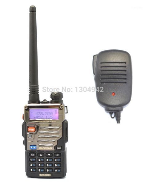 

baofeng uv-5re walkie talkie vhf/uhf dual band ham handy hunting radio receiver with headfone + speaker mic1