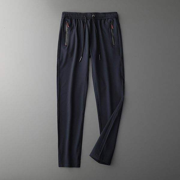 

2021 spring mid waist casual straight solid loose youth basic pants for men, Black