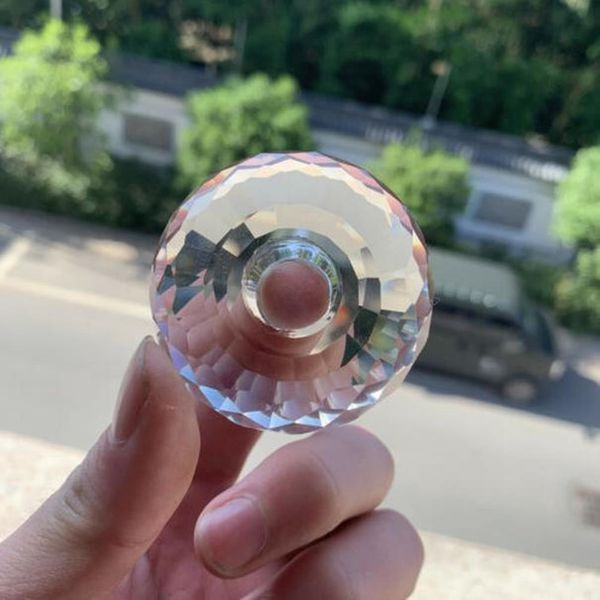 

50mm rondelle 3d faceted ball crystal glass chandelier part prism diy hanging suncatcher hanging ornament h jllqay