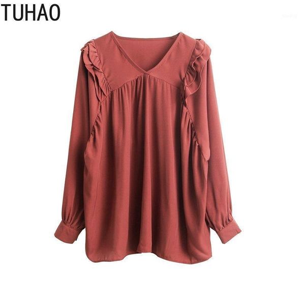 

tuhao camisas de mujer elegantes blouses 2020 autumn winter office lady shirt solid women's long sleeve casual shirt blouse wm291, White