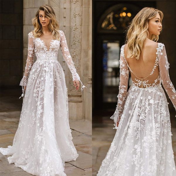 Tatlı Abiye V Yaka Uzun kollu Geri Ably Custom Made Aplike Yarış Kat Uzunlukta Yeni Tasarlanmış Balo Elbise Robe de Mariée