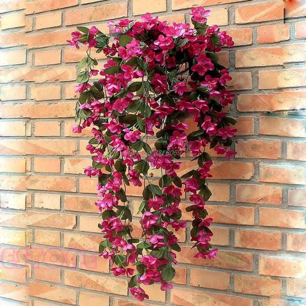 

1 bunch of artificial violet hanging garland vine flower trailing bracket plant