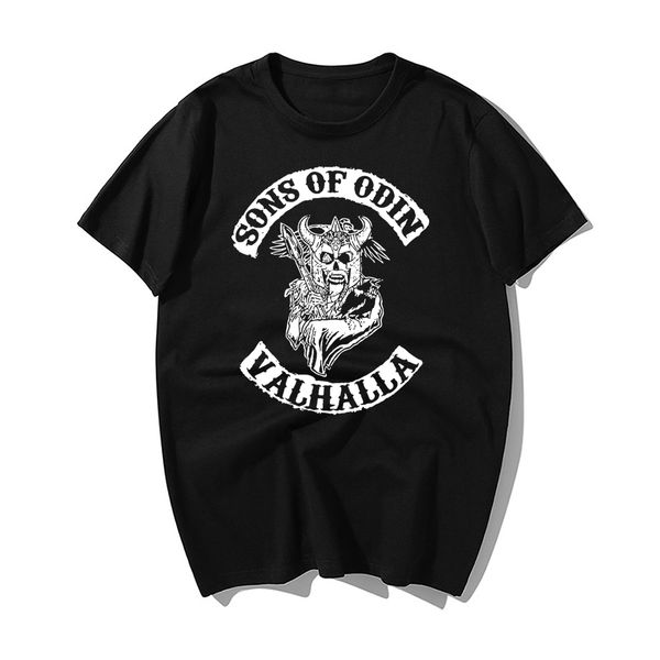 

sport sons of odin valhalla tv show viking men t-shirts mens summer fashion vikings print tshirt casual cotton short sleeve tshirt top