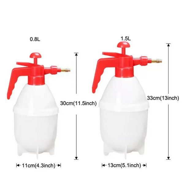 800/1500 ml Bahçe Püskürtücü Basınçlı Su Sprey Şişe Tesisi Su Püskürtücüler Manuel Çiçek Yıkama Sulama Şişesi CG001