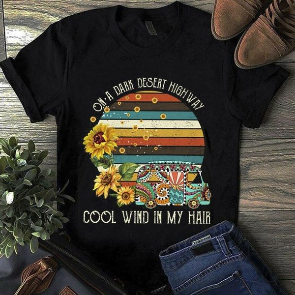 

camping on a dark desert highway vintage t shirt black cotton men s-6xl sport hooded sweatshirt hoodie