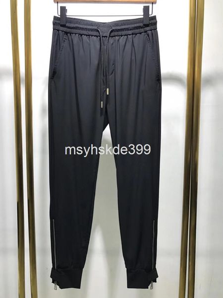 

men's pants spring and summer men's casual pants high-end luxury, Black