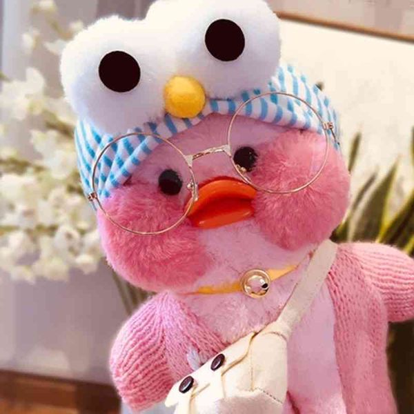 

5630cm soft toys lalafanfan plush toy wearing hyaluronic acid little yellow duck doll ducks ins toys