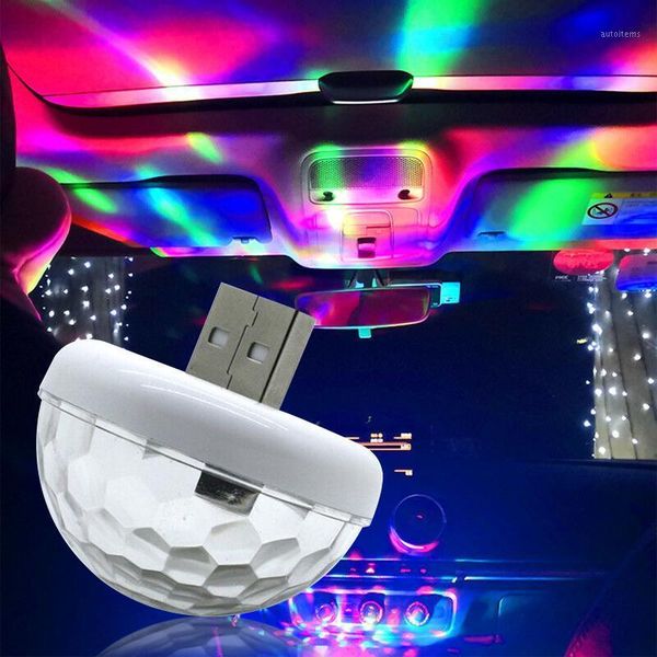 

car led auto lamp mini usb ambient decorative light colorful music sound light car-styling party disco karaoke atmosphere1